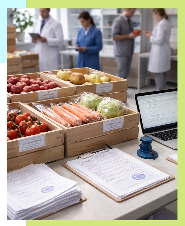 Сертификация овощей и фруктов в Лабинске от 9115 р. | Алешин-Лбк