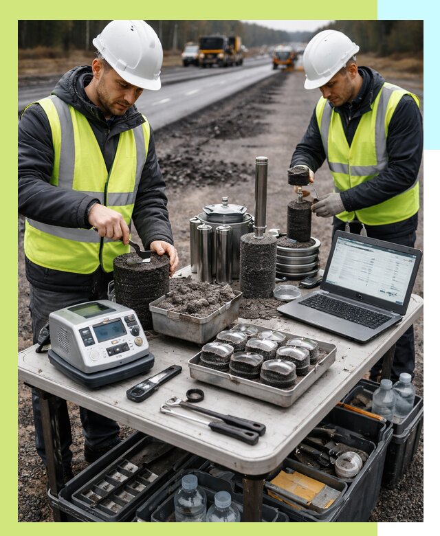 Сертификация асфальта: испытания и подтверждение в Лабинске