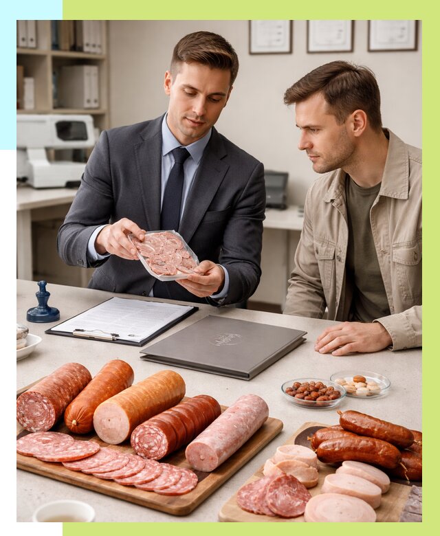 Сертификация колбасных изделий в Лабинске от 8043 р. | Алешин-Лбк