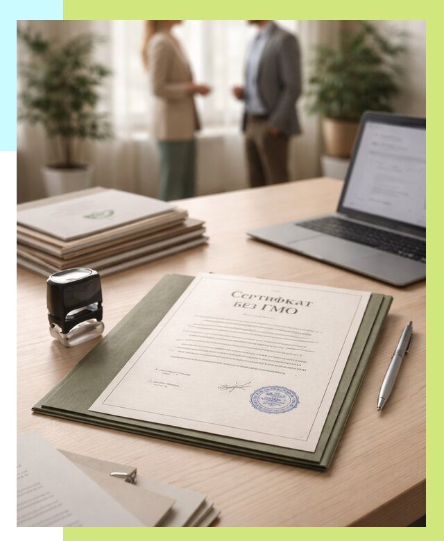 Сертификат без ГМО в Лабинске от 8043 р. оформить срочно Алешин-Лбк