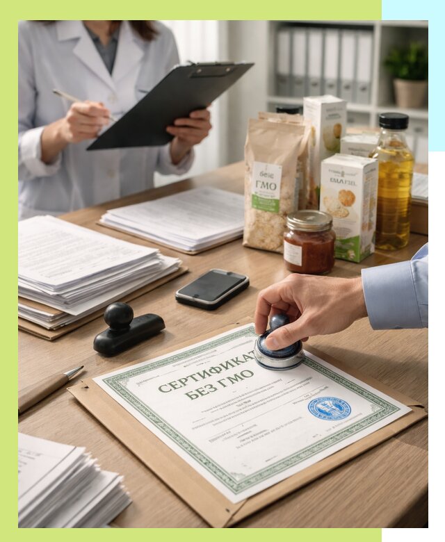 Получение сертификата Без ГМО для продукции в Лабинске